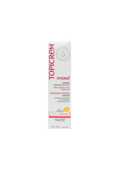 Topicrem Hydra Radiance Tinted Cream Spf50 40 Ml - Light