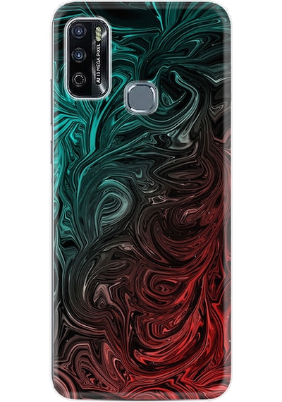 Infinix Hot 10 Play Kılıf Resimli Desenli Silikon Platinium Series Curl 1850
