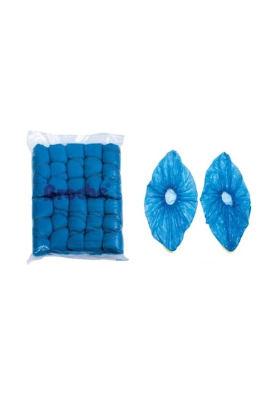 Tek Kullanımlık Kalın Pratik Galoş - Mavi - 100 Adetlik 5 Paket