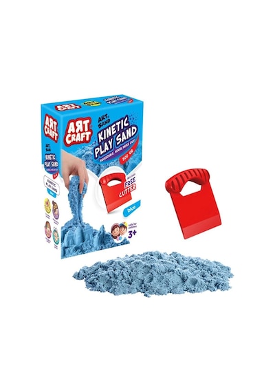 03686 , Aksesuarlı Mavi Kinetik Oyun Kumu 500 Gr
