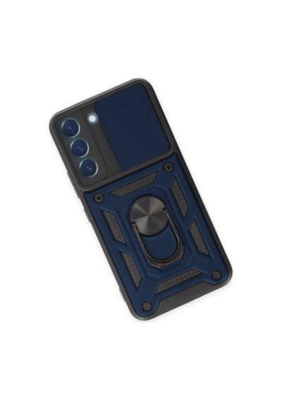 Samsung Galaxy S24 Kılıf Pars Lens Yüzüklü Silikon - Lacivert