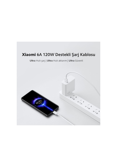 Xiaomi Mi Uyumlu Turbo Hızlı Şarj Kablosu 67w 6a Redmi Note 11 Pro 5g Note 12 T Pro Note 13 Pro 5g Tüm Modeller Ile Uyumlu