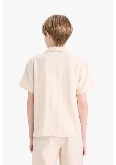 DeFacto Erkek Çocuk Oversize Geniş Kalıp Polo Yaka Kısa Kollu Gömlek E5831A825HSBG33 DeFacto Erkek Çocuk Oversize Geniş Kalıp Polo Yaka Kısa Kollu Gömlek E5831A825HSBG33