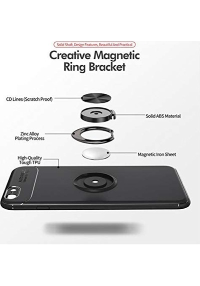 Apple Uyumlu iPhone Se 2020 Yüzüklü Manyetik Ravel Kilif 514365354