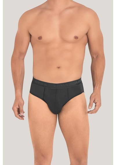 Arma Yıldız Erkek Bambu Slip Külot Düz Füme 3'lü Paket Füme