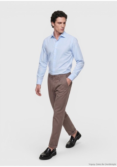Ramsey Mürdüm Düz Dokuma Jogging Fit Casual İpek Karışımlı Pantolon mürdüm damson Color