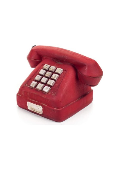 Nostaljik Kırmızı Telefon Biblo