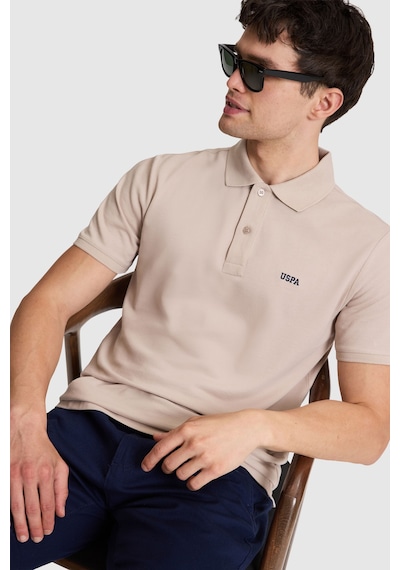 U.S. Polo Assn. U.s. Polo Assn. Erkek Taş Tişört Basic 50326963-vr049 Taş Rengi