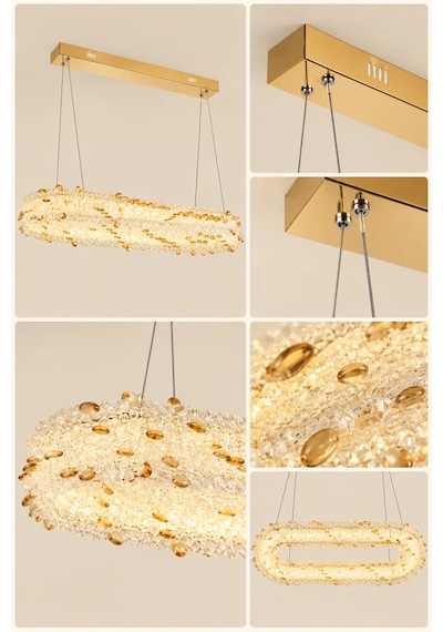 Modern Premıum Sarkıt Avize 3 Renk Led Gold Kasalı Lüks Yemek Masası Salon Avizesi 120w Beyaz