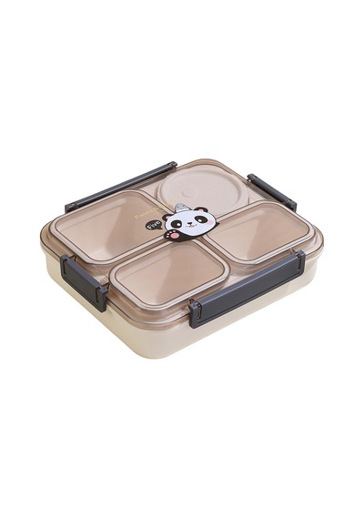 Kamp, Açık Piknik Ve Günlük Kullanım İçin Çevre Dostu Sızdırmaz Plastik Bento Kutusu Panda