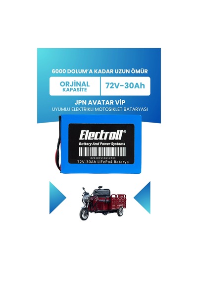 Jpn Avatar Vip Batarya Standart Kapasite Lifepo4 72v 30ah Elektrikli Motosiklet Bataryası