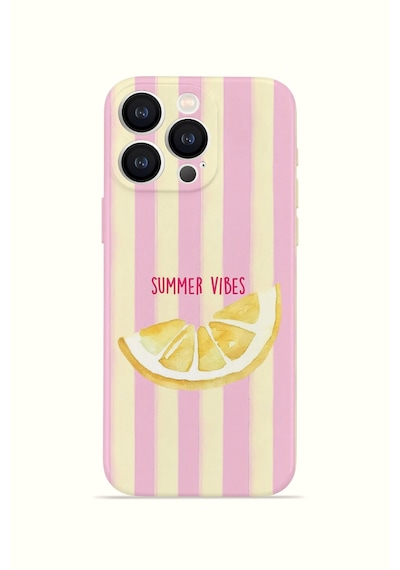Apple iPhone Uyumlu 16 Pro Max Vorian İnce Kamera Korumalı Mika Kılıf Summer Vibes Lemon Summer Vibes Lemon Mika