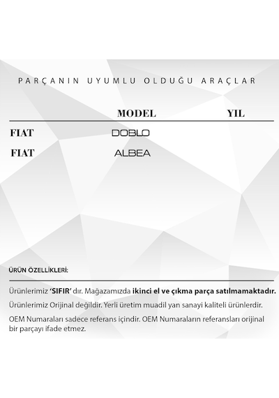 Fiat Doblo, Albea için Genleşme Kavanoz Kapağı - 1.4 BAR -