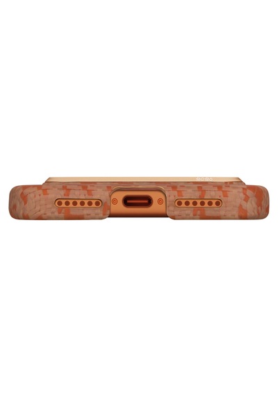 Apple Apple iPhone 17 Pro Kılıf M-safe Uyumlu Aramid Fiber Pitaka Edge Serisi Happiness Rides Kapak Kahverengi