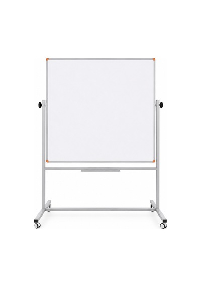 Emaye Yüzey 360 Dönerli Mobil Yazı Tahtası 120x120cm Beyaz