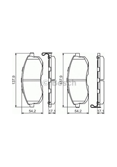 Bosch Fren Balatası Ön 137Mm Juke F15 1.6 13