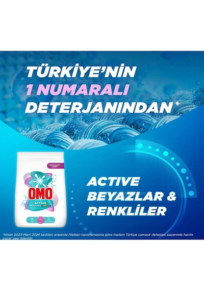 Omo Active Beyazlar ve Renkliler Toz Deterjanı 150 Yıkama 3 x 7500 G