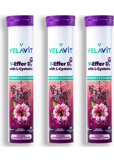 Velavit V-effer D3 With L-Cysteine 3 x 20 Efervesan Tablet