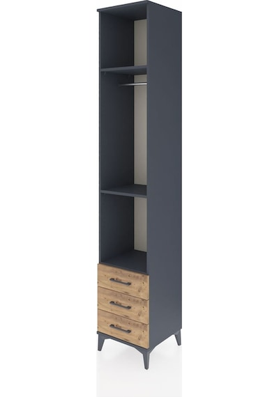 Hyperion Dolap 3 Raflı 3 Çekmeceli Tek Askılı 44x44x243 Antra... Antrasit Hyperion Dolap 3 Raflı 3 Çekmeceli Tek Askılı 44x44x243 Antra... Antrasit