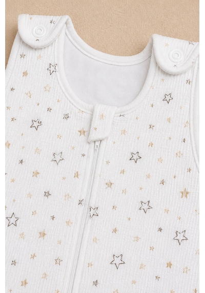 Babyhola Elyaflı 2.5 Tog Askıdan Çıtçıtlı Bebek Torba Uyku Tulumu 2712 Ekru