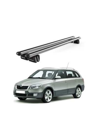 Pençe Skoda Fabia Scout Sw 2009-2014 Uyumlu Gri Ara Atkı Port Bagaj Tavan Barı