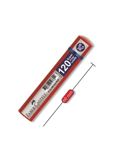 Faber Castell Grip Min 0.5 2B 60Mm. 120'li Kırmızı Tüp