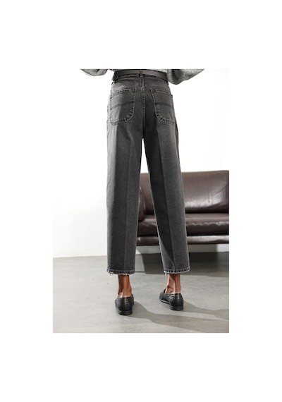 Füme Yüksek Bel Baggy Jean Rm3004 Füme