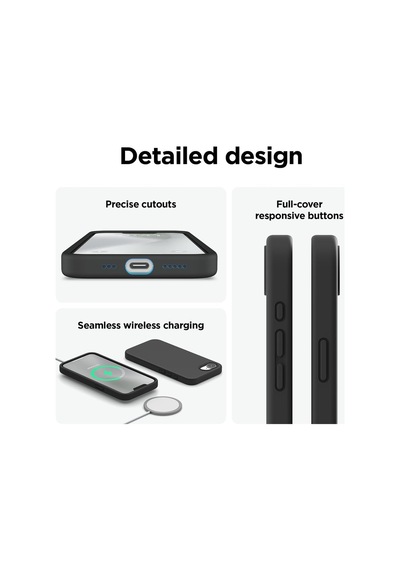Apple iPhone 17e İle Uyumlu Telefon Kılıfı Kadife Iç Yüzey Soft Tasarım Lansman Kılıf Siyah