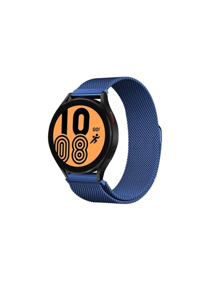 Mey İthalat Samsung Samsung Uyumlu Galaxy Watch 4 Metal Mıknatıslı Kordon - Mavi