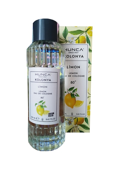 Hunca 80 Derece Limon EDC Kolonya Cam Şişe 250 ML