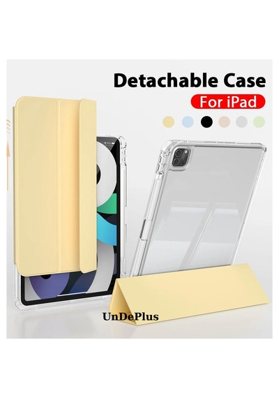 Apple Uyumlu iPad Pro 12.9 3./4./5./6. Nesil Kılıf Kalem Bölmeli Akrilik Şeffaf Ayrılabilir Case 2018-2022 Kılıf