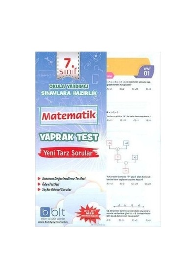 7.Sınıf Matematik Yaprak Test Bulut Eğitim