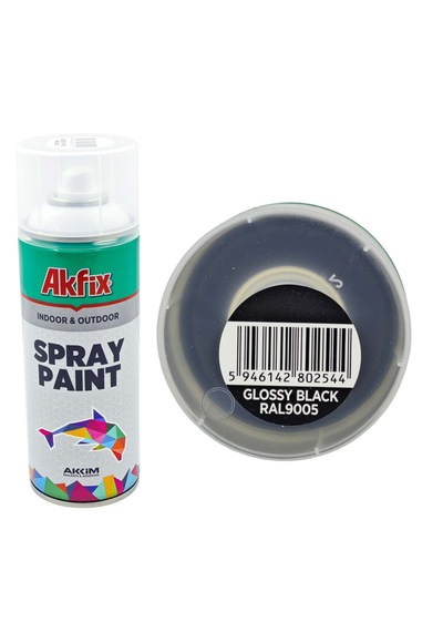 Akfix Parlak Siyah Sprey Boya 400 Ml 1 Adet Gönderilir