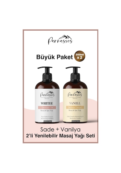 Parnassos Aromaterapi Yenilebilir Natural ve Vanilya Masaj Yağı