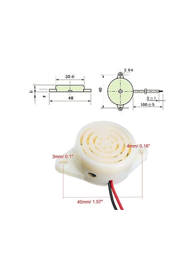 Alkatronik Sfm-27 Dc 3-24v 90db Buzzer Aktif Buzzer Yüksek Beep Ses Üreteci Yüksek Desibel Alarm Uyarıcı