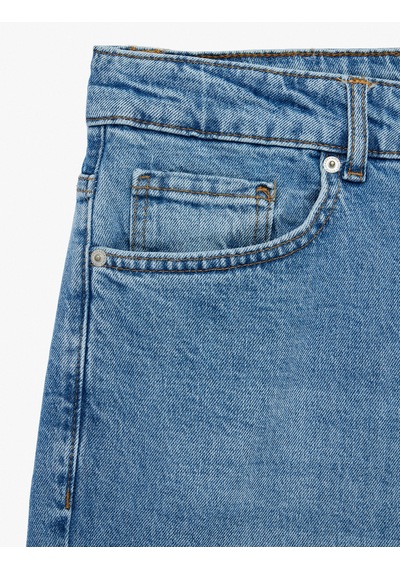 Koton Standart Bel Normal Bel Düz Paça Denim Pantolon - Mark Straight Jeans Açık İndigo 6sam40300nd Koton Standart Bel Normal Bel Düz Paça Denim Pantolon - Mark Straight Jeans Açık İndigo 6sam40300nd