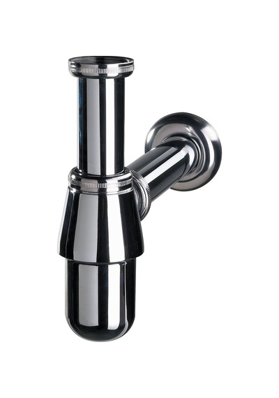 Isvea Metal / Krom Taslı Lavabo Sifonu Ve Krom Lavabo Tapası / Basaç
