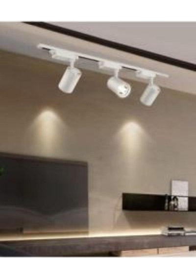 30w Cob Led Ray Spot Sarı Işık 3000k Beyaz Kasa 3 Adet Çok Renkli