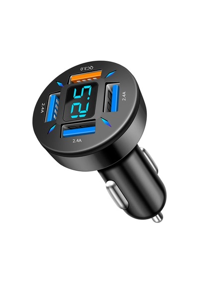 66w Araç Şarj Hızlı Şarj Çakmak Adaptörü 4-port Usb A + Usb C Hızlı Şarj Qc 1pc Qc 1pc