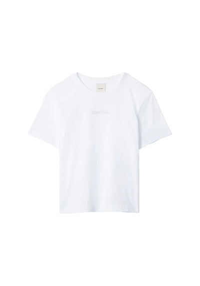 Calvin Klein A - Ss 20s Jsy Logo, Yaa Beyaz Kadın T-shirt