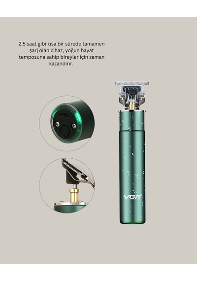 Ergonomik Tasarımlı Dayanıklı Metal Gövdeli Saç Kesme Makinesi Mh-hs8117-7230