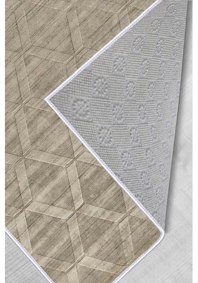Rovigo Home Dijital Baskı Yıkanabilir Kaymaz Taban Salon Halısı Rvg0505 Bej