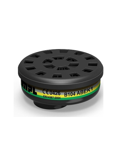 Mpl B104 Abek1 Organik-inorganik Gaz Ve Amonyak Maske Filtresi V-800 Maske Uyumlu