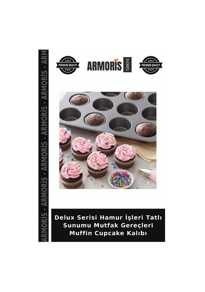 Delux Serisi Hamur İşleri Tatlı Sunumu Mutfak Gereçleri Muffin Cupcake Kalıbı Çok Renkli