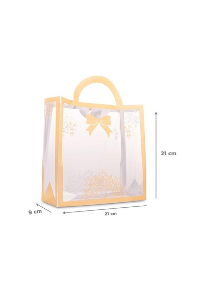 Yaldızlı Asetat Çanta 21 X 21 X 9 10'lu Paket