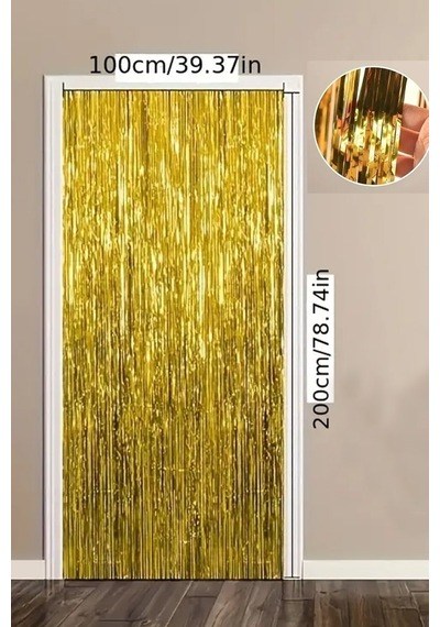 Beysüs Işıltılı Gold Kapı-duvar Püskülü Arka Fon Tüm Yaşlar