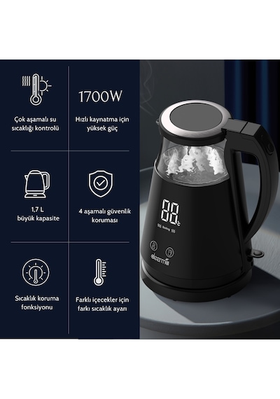 Deerma DEM-SH90W 1.7 L Dijital Isı Ayarlı Kettle