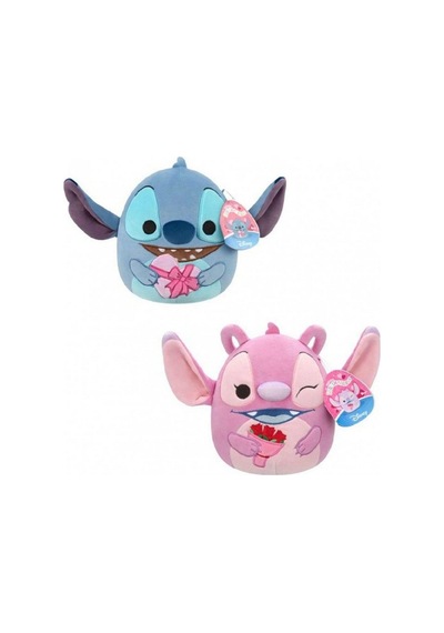 Squishmallows Peluş Disney Stitch Sevgililer Günü 20 Cm Açık Bej