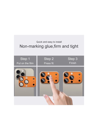 İphone 16 Pro Max / 15 Pro Max / 14 Pro Max Uyumlu 17 Pro Max Kamera Dönüştürücü Metal Lens Koruyucu