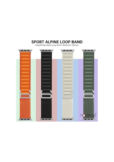 Apple Watch Series 5 40mm Uyumlu Kordon Alpine Loop Tasarım Kordon Kayış